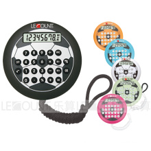 Calculatrice en forme de petit hamburger à 8 chiffres avec impression de football avec cordon suspendu (LC540A)